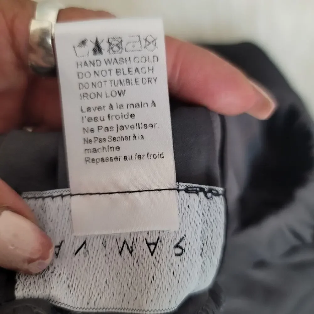ANIMARI Charcoal Satin Feel Jogger Pants Quiet Luxury Lounge Resort Chic Sporty - Picture 14 of 15